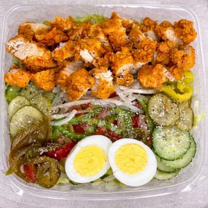 Fried Chicken Tender Over Salad