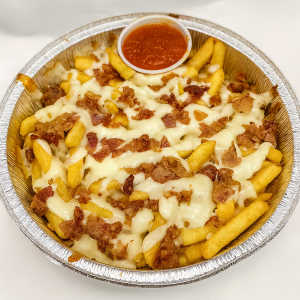 Pizza Fries with Bacon & Cheese